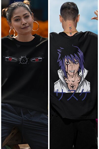 Fuddy Moda Μπλουζάκι Uchiha Sasuke Oversize - Unisex Anime Printed T-shirt
