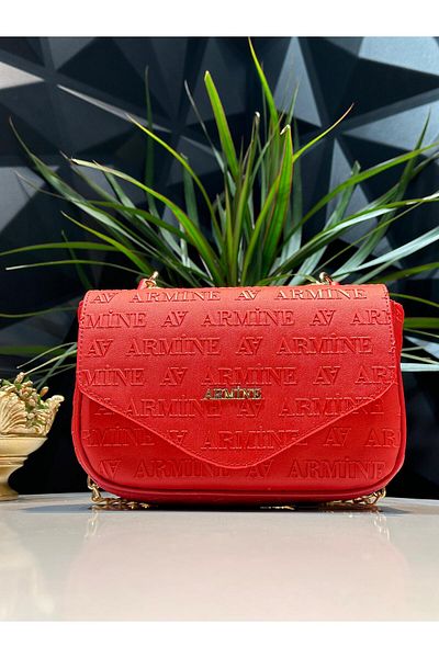 Armine 2-Piece Conbin Hand and Arm Bag Designed Leather Arm Bag ARM.327.KRMZ