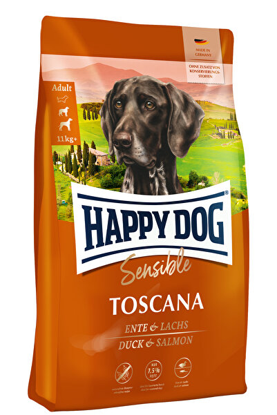 Happy Dog Toscana Ördek ve Somon Balıklı Köpek Maması 4 kg