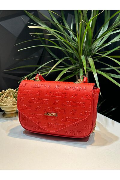 Armine 2-Piece Conbin Hand and Arm Bag Designed Leather Arm Bag ARM.327.KRMZ