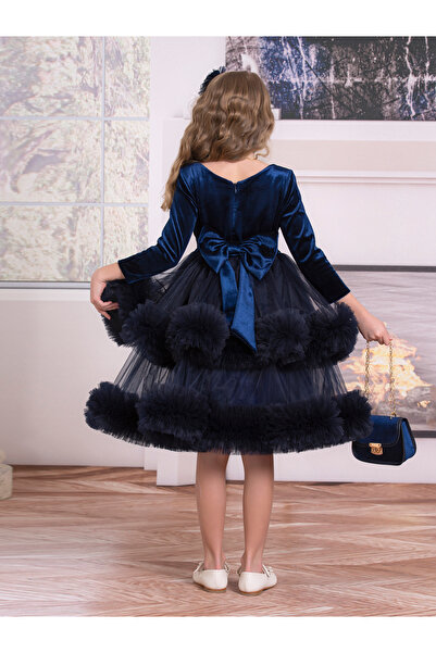 SÜSLÜ PİNK KİDS KIZ ÇOCUK TÜLLÜ ELBİSE