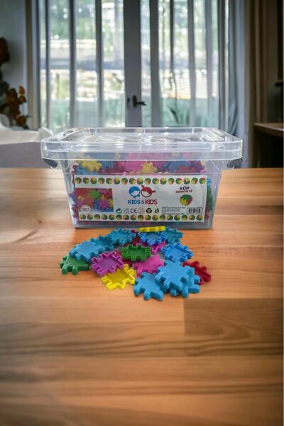 GÜZELYÜZ AVM Küp Demonte 300 Parça +- 3D Yapı ve Tasarım Blokları Plastik Kutulu