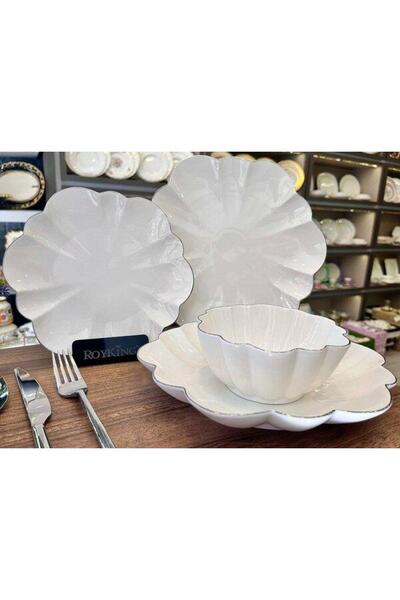 The Mia Royking Daisy 24 Parça Yemek Takımı Gümüş EMS S2302B