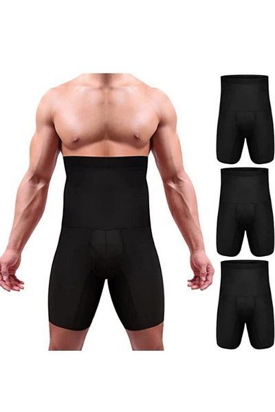 SÜSEN LİNGERİE Men's Black Corset Boxer - Seamless Recovery