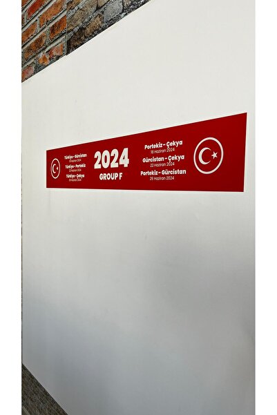 Odyak Kart TÜRKİYE 2024 GRUP F MAÇLARI ATKI ANI HATIRA 118X20 CM STATİK KAĞIT YAPIŞKANSIZ KOLAY TUTUNAN ÖZEL