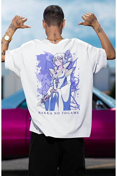 Fuddy Moda Unisex Oversize Bleach Rukia Kuchiki Bankai T-shirt - Back Printed Anime T-shirt