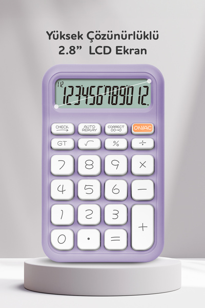 Daxi X-150 LİLA 12 HANELİ KÜÇÜK BOY HESAP MAKİNESİ