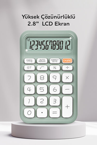 Daxi X-150 MİNT YEŞİLİ 12 HANELİ KÜÇÜK BOY HESAP MAKİNESİ
