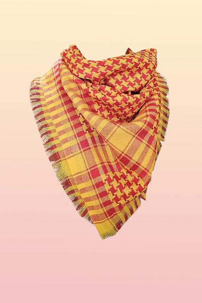 Bima Ticaret Square Model Kefiye - Top Quality Yellow Orange Puchsia