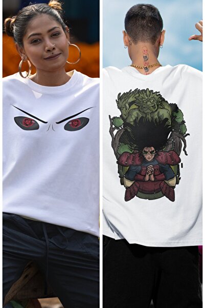 Fuddy Moda Футболка з принтом Uchiha Madara Ex Back Oversize Tisort Unisex An...