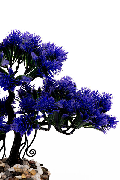 YAPAY ÇİÇEKÇİNİZ Artificial Bonsai Tree in Stone Detailed Wooden Pot