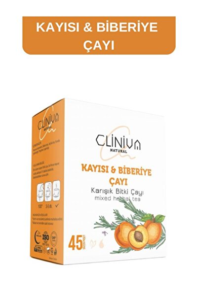 cliniva Kayısı & Biberiye Form Çayı – Doğal Detoks ve Sindirim Desteği 45’li Süzen Poşet