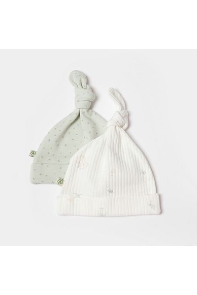 Bibaby Biorganic Koala Jungle 2-Pack Baby Hat 72221 Mint