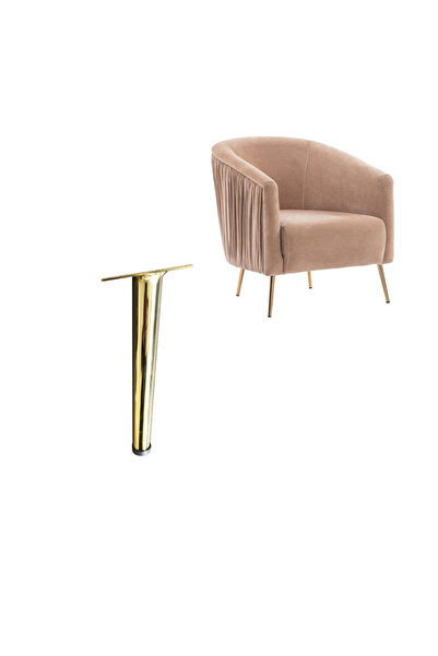 BafArt Metal Mobilya Ayağı Konik  Model 20 Cm Altın 4 Adet