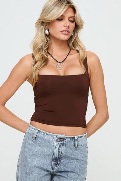 World Fashion Trends Μπλούζα με φαρδύ λουράκι με τετράγωνο λαιμό