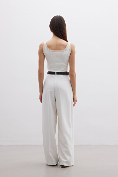 Manuka ΚΡΕΜΑΣΤΗ ΛΕΠΤΟ ΠΛΕΚΤΟ BLUZ ECRU