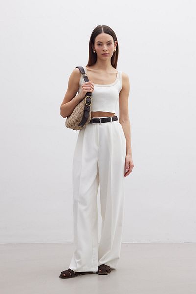 Manuka HÄNGENDE DÜNNE STRICKBLUSE ECRU