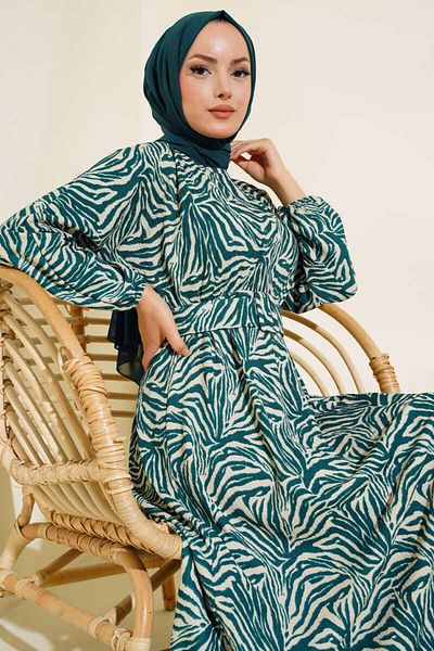 VOLT CLOTHİNG فستان نسائي مزخرف بحزام