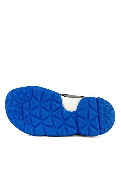Cici Bebe Ayakkabı Genuine Leather Gray Blue Boy's Sandal