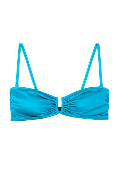SUWEN Trägerloses Bikinioberteil mit Metall-Accessoires