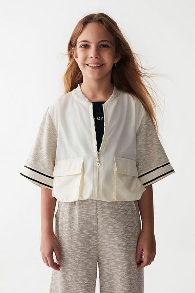 nk kids 36302 Κρεμ Superstar Κοριτσίστικο Μπουφάν