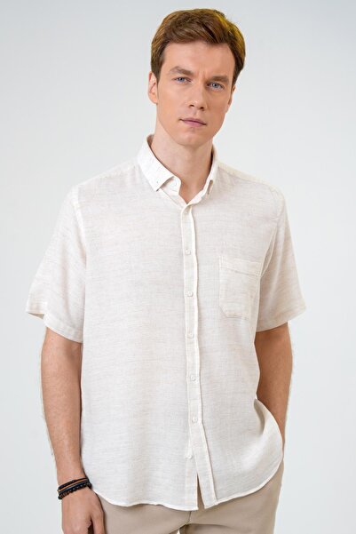 SÜVARİ Kısa Kol Regular Kalıp Düz Gömlek