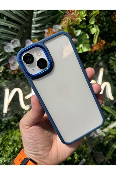 NFTECH İPHONE 14 UYUMLU KILIF ŞEFFAF KORUYUCU KENARLI RENKLİ KILIF