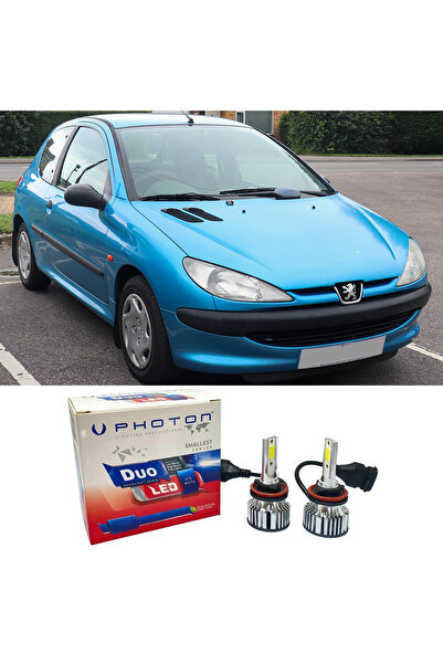 Photon Peugeot 206 Led Xenon Uyumlu  Uzun + Kısa Far Ampulü H4 Duo Yeni Seri ...