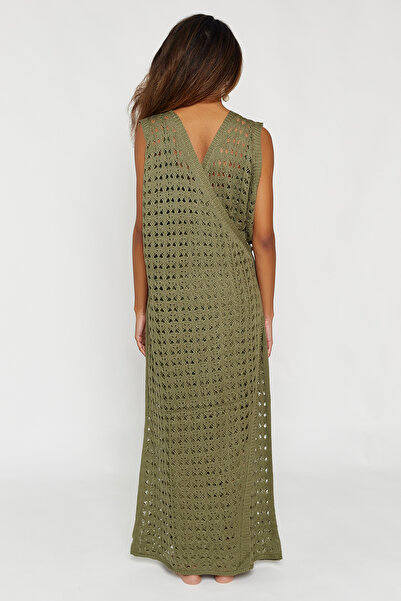 Hopoi Χακί Διπλό Φόρεμα Παραλίας - Ανοιχτό και Φόδρα, Γυναικείο, HOP1302