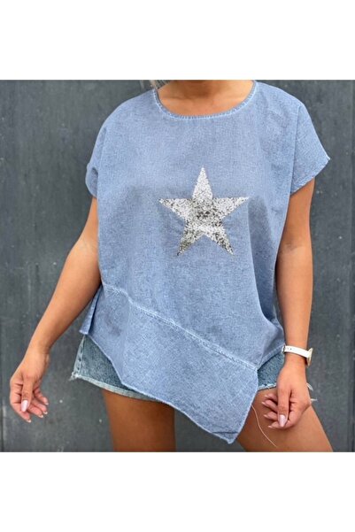 PHUTİ COLLECTION PUL ΚΕΝΤΗΜΕΝΗ ΑΣΥΜΜΕΤΡΙΚΗ ΛΙΝΗ ΜΠΛΟΥΖΑ