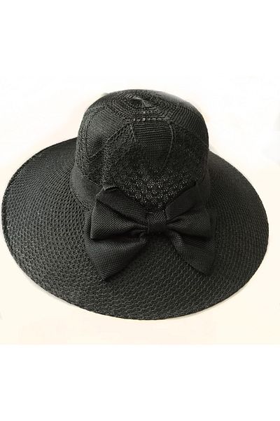 Betülce Straw Cool Hat - Sun Protection, Bow Tie Detail