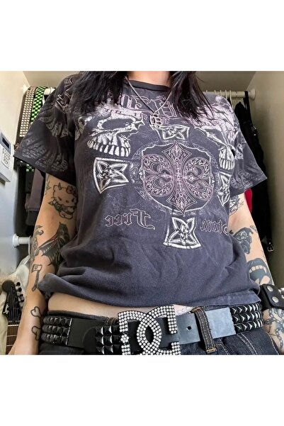 Köstebek Stone Free Winged Skull Unisex T-Shirt