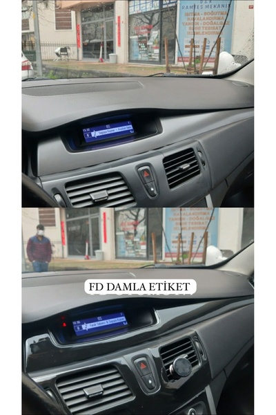 FD Damla Etiket Renault Latitude - مجموعة طلاء الماهوجني بتصميم خاص باللون الأسود البيانو