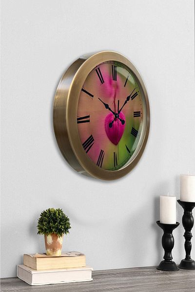 Kasva Concept Gift 36 cm Antique Metal Heart Wall Clock