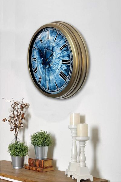 Kasva Concept Gift 40 cm Antique Metal Eye Wall Clock