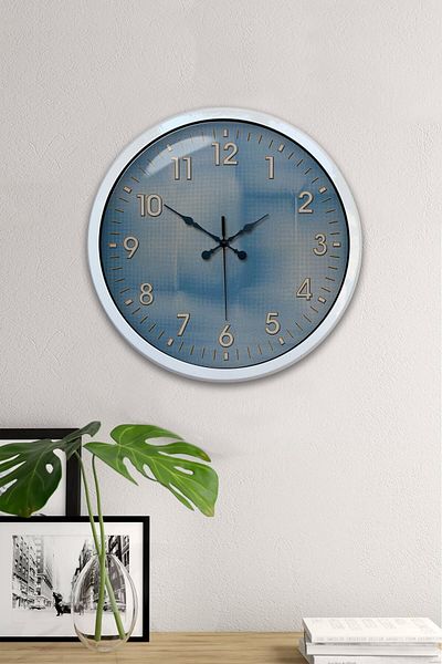 Kasva Concept Gift 40 cm White Metal Unusual Wall Clock
