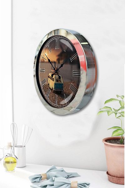 Kasva Concept Ceas de perete de 36 cm din metal cromat
