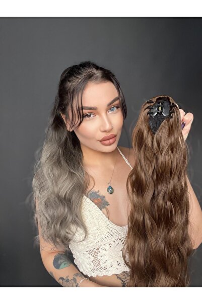 Suzan Peruk Mini Mandallı At kuyruğu Tokalı Postiş At Wag Dalgalı model tak v...