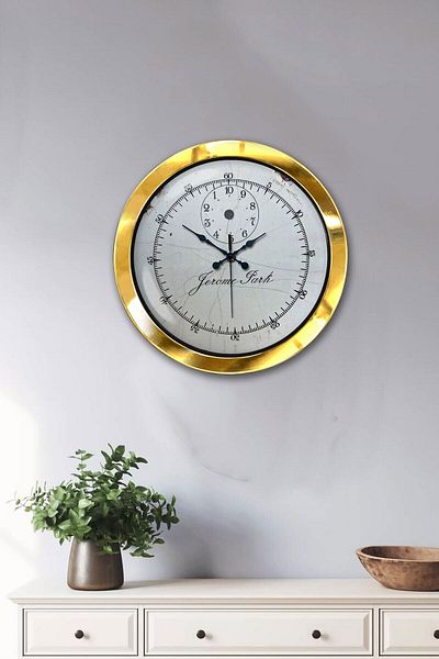 Kasva Concept Gift 36 cm Gold Metal Design Wall Clock