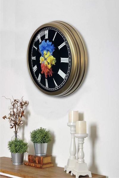 Kasva Concept Ρολόι τοίχου 40 εκ. Antique Metal Color World