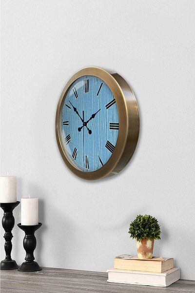 Kasva Concept 36 cm Tumbled Metal Milano 2 Wall Clock
