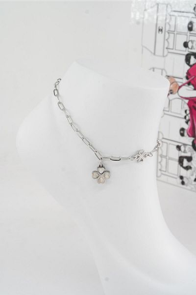 By Zeyna Aksesuar Women's 316 L Tarnishproof Anti Allergenic Steel Anklet Zy00012