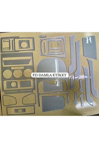 FD Damla Etiket أوبل أسترا جي - طقم طلاء الماهوجني باللون الرمادي الفضي