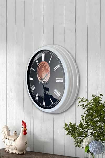 Kasva Concept 40 cm White Metal Sunset Wall Clock