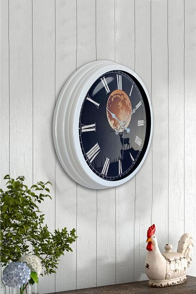 Kasva Concept 40 cm White Metal Sunset Wall Clock