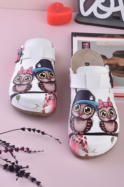 DOGİYE 8088 Παντόφλες Comfort Sabo με στάμπα Brother Owls