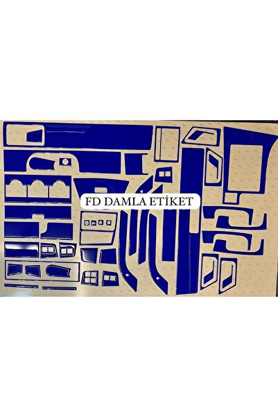 FD Damla Etiket Fiat Tempra Tipo Full Set  Maun Kaplama  Set Mavi Renk Özel D...