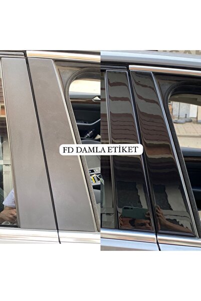 FD Damla Etiket فولكس فاجن باسات B8 - غطاء عمود الباب الأسود البيانو، تصميم مخصص