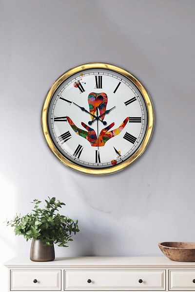Kasva Concept Gift 40 cm Gold Metal Tooth Wall Clock