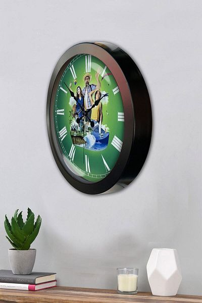 Kasva Concept Gift 36 cm Black Metal Holiday Wall Clock